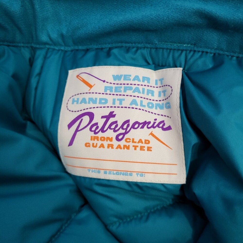 Patagonia Kids Powder Town Snow Pants Ski Pants Sniff Blue XL (14) MSRP $169 - Picture 5 of 7